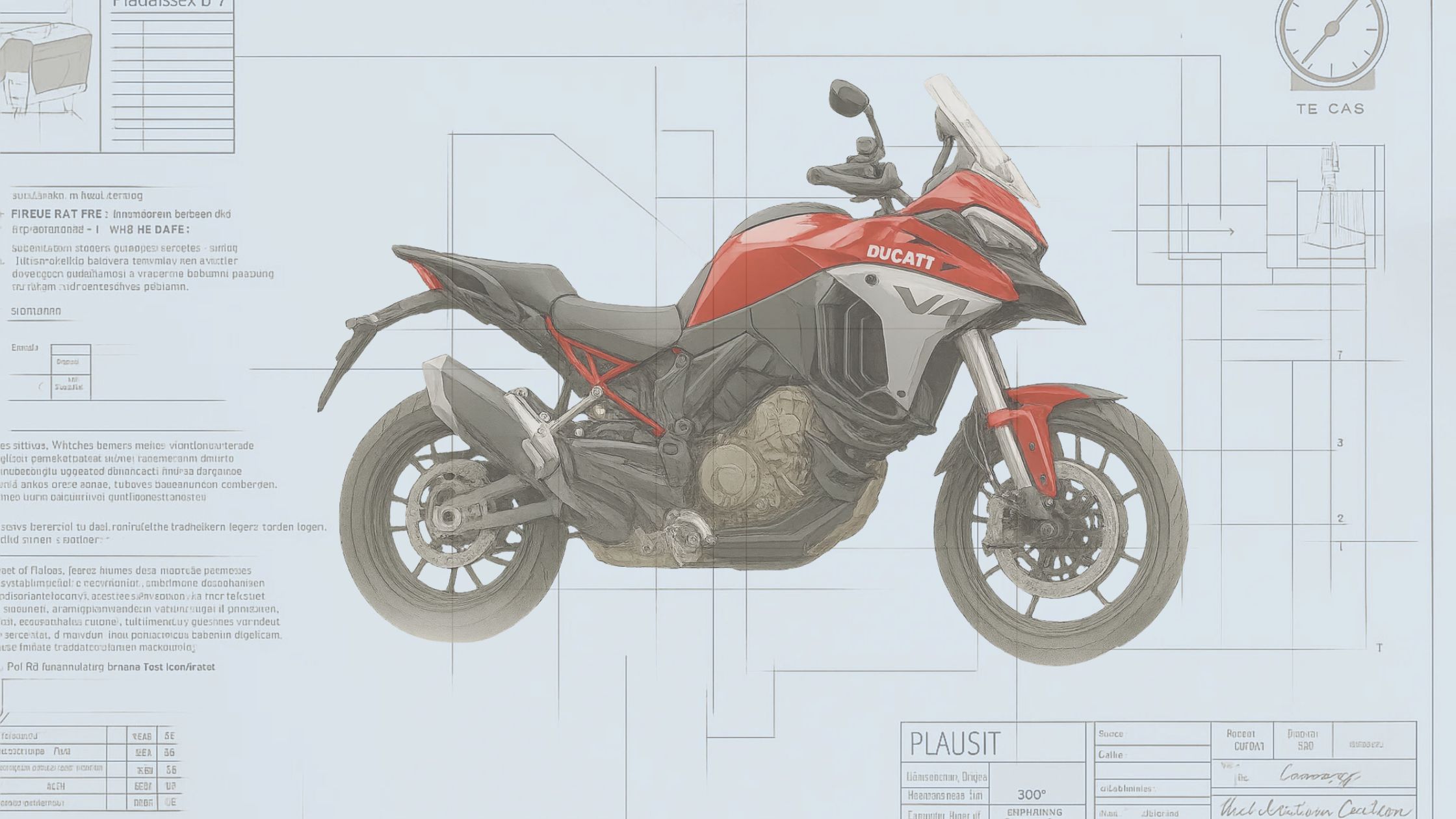 Disegno tecnico Ducati — dettaglio CAD